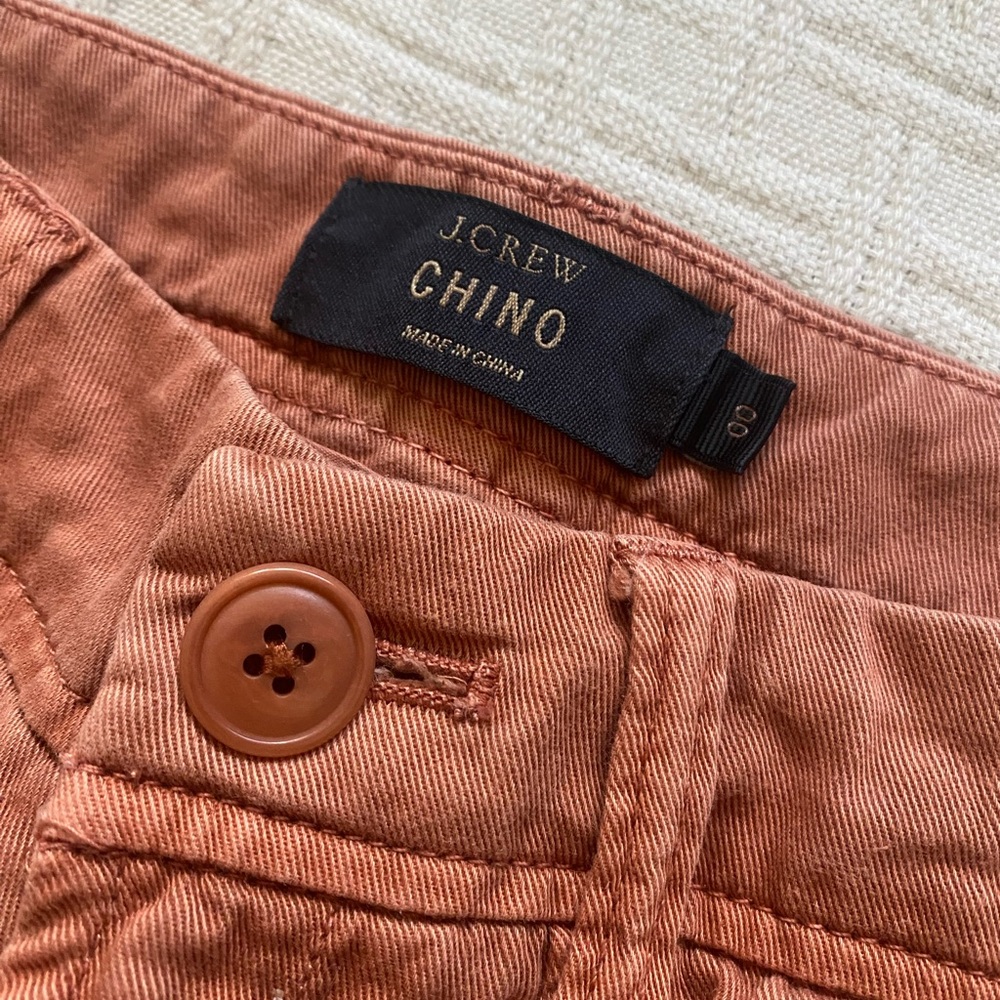 J.Crew coral chino utility relaxed fit pants size 00 - Picture 8 of 8